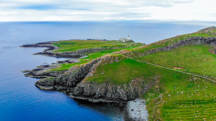 Neist Point on the Isle of Skye - amazing cliffs and landscape in the highlands of Scotland