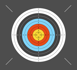 Aim for archery, crossbow, on dark background. Vector illustration for your designs.