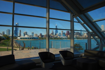Chicago Skyline viewed from Adler Planetarium