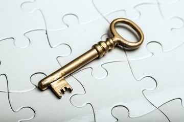 Old Key on Puzzle