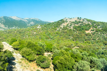 Fototapeta na wymiar view of the mountain valley in Crete