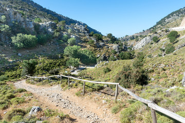 path along the Imbros gorge in Crete