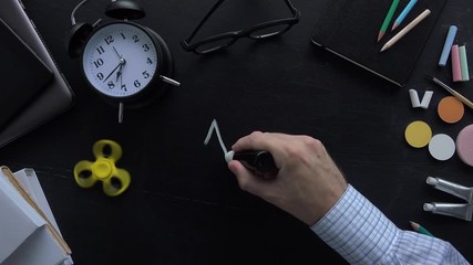 Teacher writing 123 ABC on school blackboard - Powered by Adobe