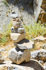 stone tower in a mountain gorge