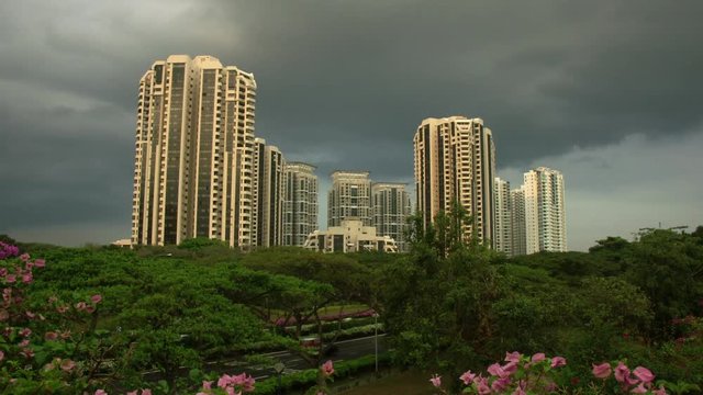 Timelapse of condominium Singapore Asia