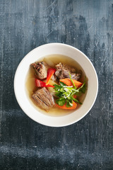Sturdy Shurpa, Chorba or Shorba Soup with Mutton