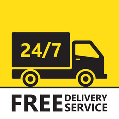 Fast and free shipping delivery truck