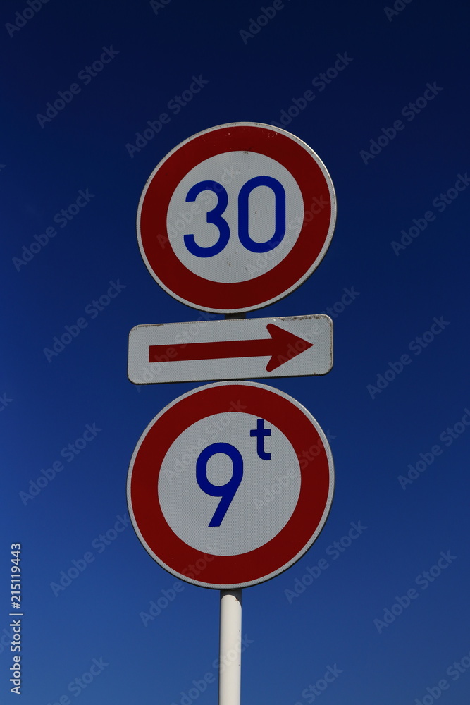 Wall mural traffic sign