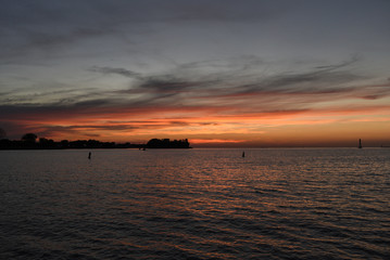 Sunset on the river.