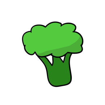 cartoon drawing of broccoli