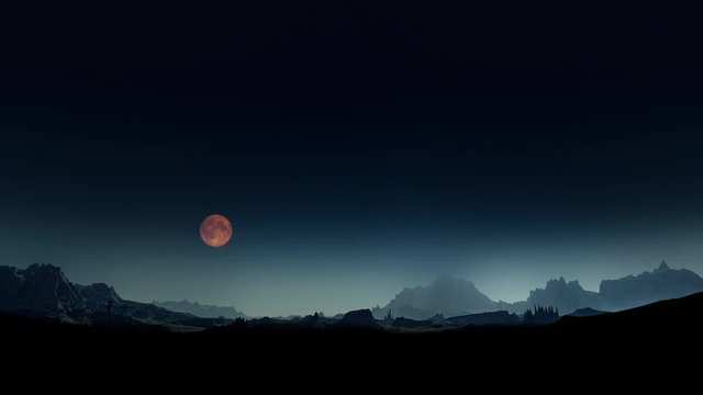 lunar eclipse time lapse animation