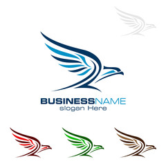 Obraz premium Eagle Logo, vector Wild eagle Bird Falcon Hawk Concept