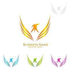 Eagle Logo, vector Wild eagle Bird Falcon Hawk Concept