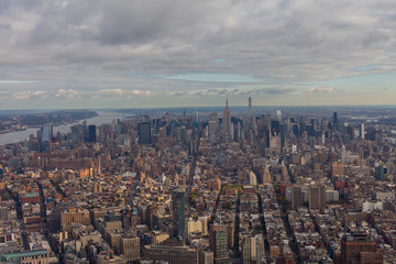 high view of New York city 