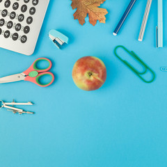 Top view back to school concept