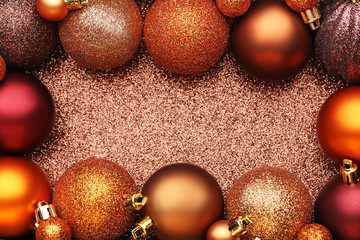 Brown christmas baubles