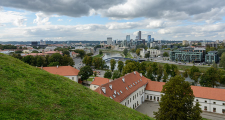 Fototapeta premium View of the capital of Lithuania, Vilnius from the Castle hill.