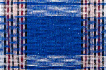 Background, texture, pattern of blue fabric in cage