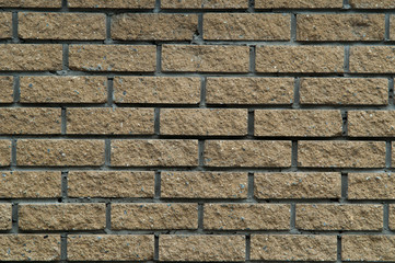 Dark sand rough brick wall.