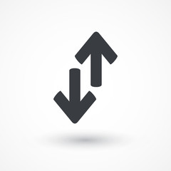Exchange icon in flat style