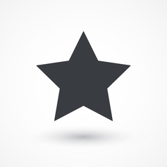 Star, favorite icon, illustration. Flat design style