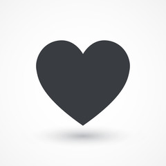 Heart icon. Flat design. illustration