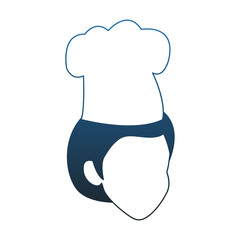 Woman chef avatar vector illustration graphic design