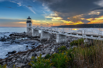 Fototapeta premium Walkway Out to Marshall Point Lighthouse