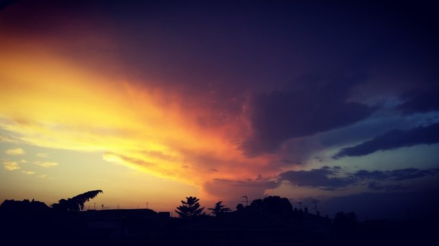 El atardecer de ayer