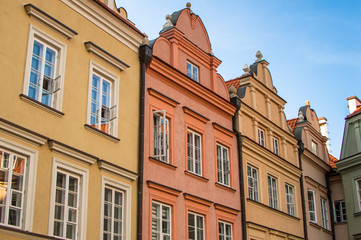 Historical location. Building in old town of Warsaw.