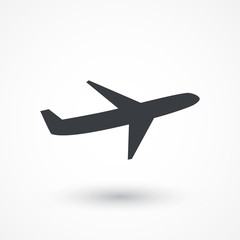 Fototapeta na wymiar Airplane icon. Flat style design icon