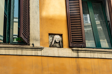 Sculpture at a builing
