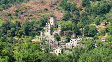 Medieval village of Belcastel, Aveyron, France