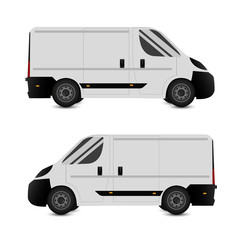 
Car. Isolated on white background. Vector illustration of delivery. Flat style. Side view. Profile.