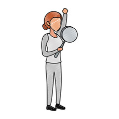 Woman chef avatar vector illustration graphic design