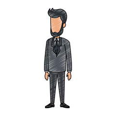 Businessman avatar cartoon vector illustration graphic design