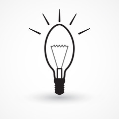 Light bulb idea icon