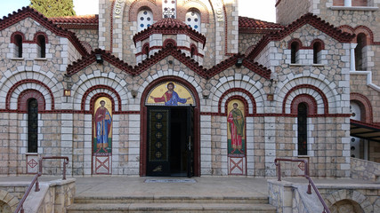Fototapeta na wymiar Church Entrance- Veria, Greece