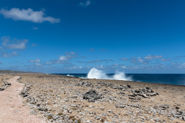 Large waves crushing at the shore
