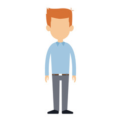 Young man avatar with casual clothes cartoon vector illustration graphic design