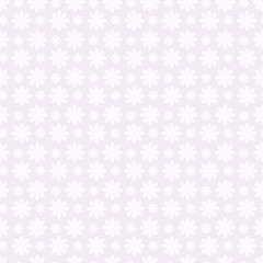 Light gray simple pale repeating background of white rounded flowers vector seamless pattern.