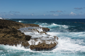 Large waves crushing at the shore