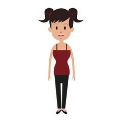 Young woman avatar cartoon vector illustration graphic design