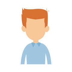 Young man avatar with casual clothes cartoon vector illustration graphic design