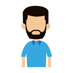 Young man avatar with beard and casual clothes vector illustration graphic design