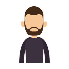 Young man avatar with beard and casual clothes vector illustration graphic design
