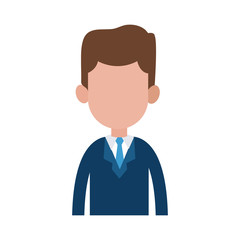 Businessman avatar cartoon vector illustration graphic design
