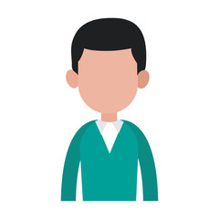 Young man avatar with casual clothes cartoon vector illustration graphic design