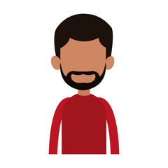 Young man avatar with beard and casual clothes vector illustration graphic design