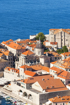Croatia, Dubrovnik, Aerial view of St Blaise church